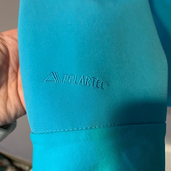 Patagonia Blue Womens Full Zip Jacket Polartec Windbloc Size Large - Picture 9 of 11